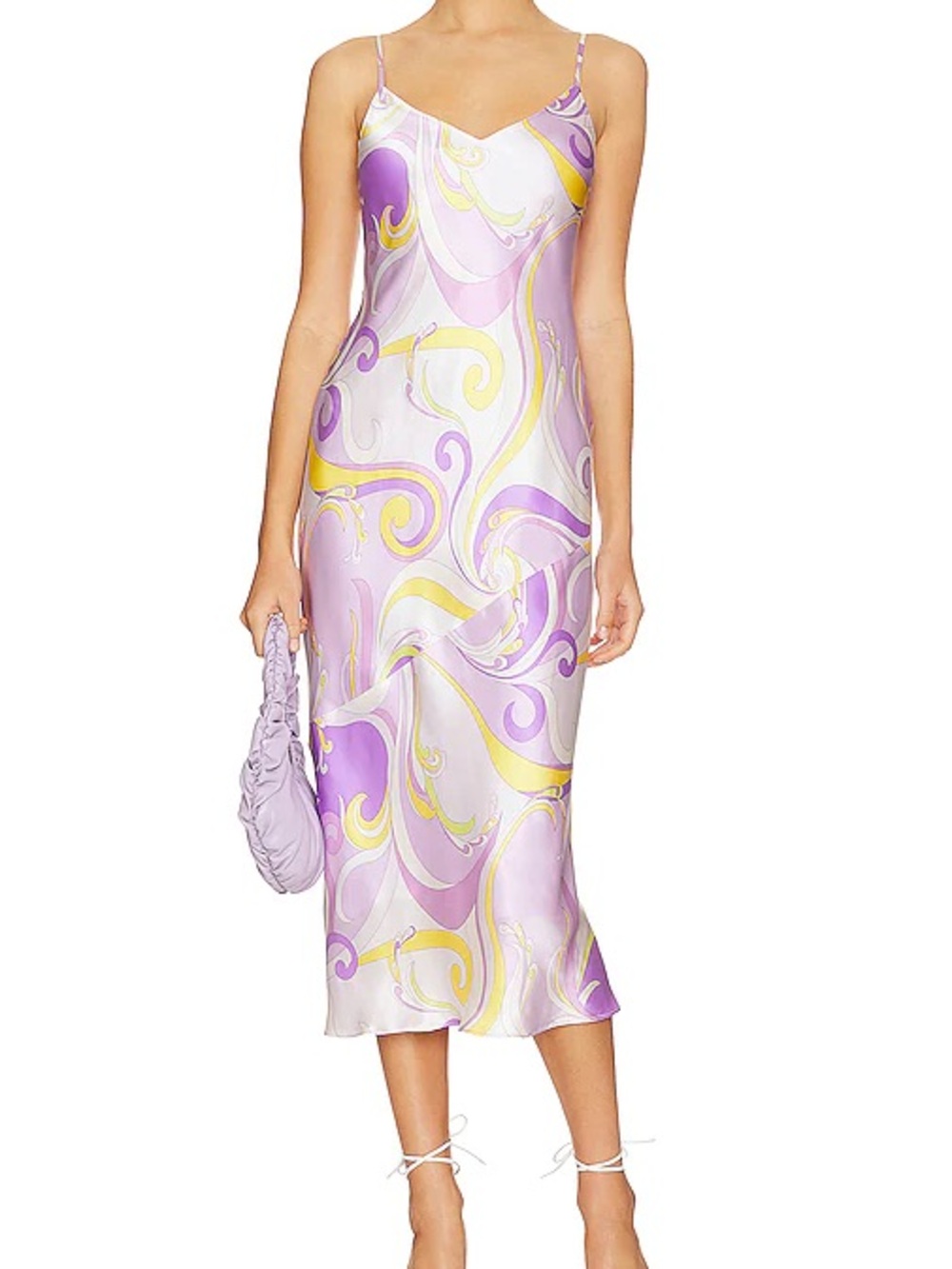 L’agence Seridie Mid Slip Dress in Light
Orchid Multi Saint Martin